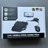 5 in 1 Mobile Game Combo One-hand Game Keyboard and Mouse Combination
